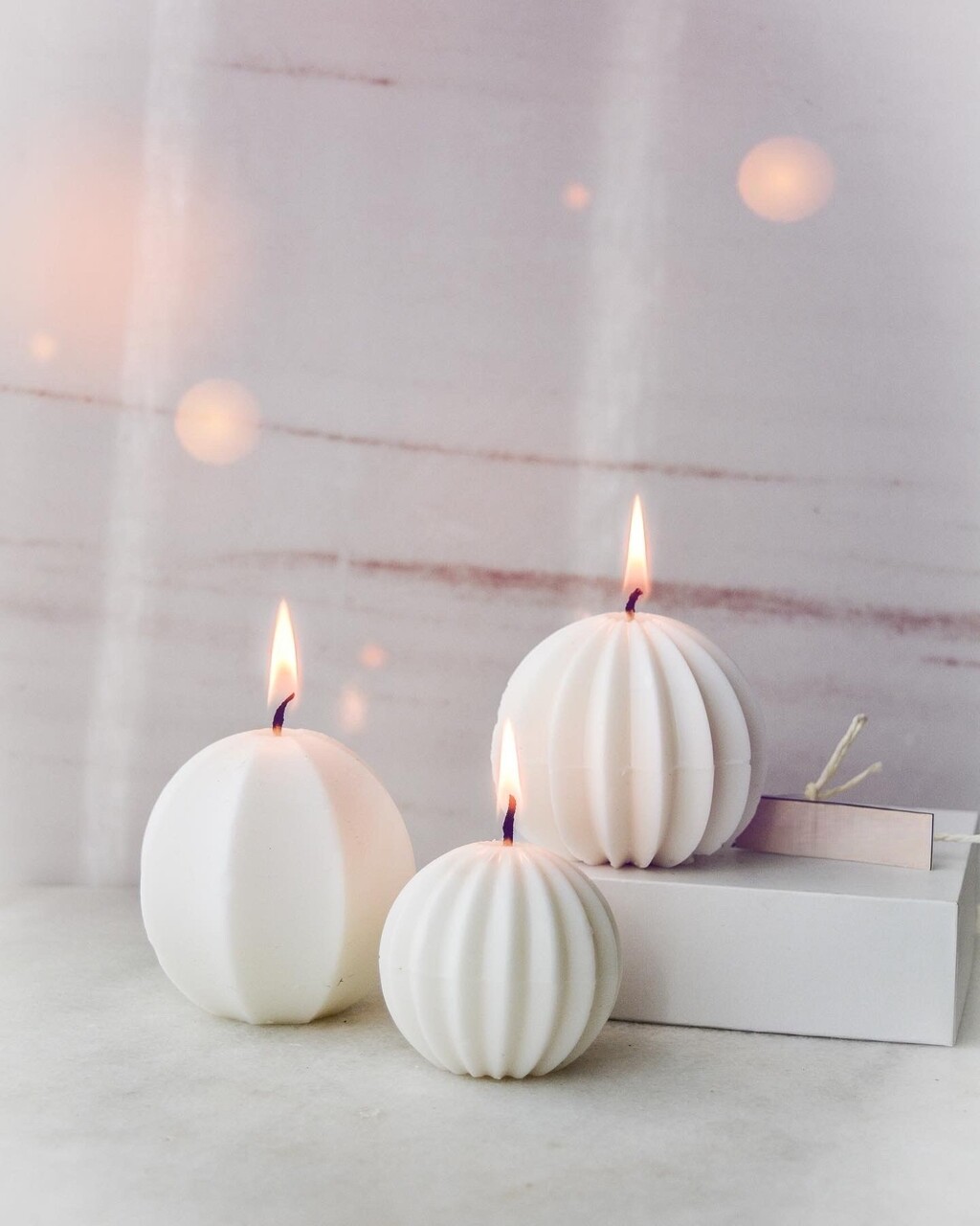 Set de lumanari, Ers1257, Alb - imagine 3